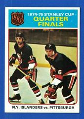 Quarter Finals [NY Islanders, Pittsburgh] #4 Hockey Cards 1975 Topps Prices