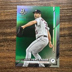 Justin Verlander [Green] Baseball Cards 2019 Bowman Platinum Prices
