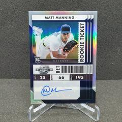 matt manning Baseball Cards 2022 Panini Chronicles Contenders Optic Rookie Ticket Autographs Prices