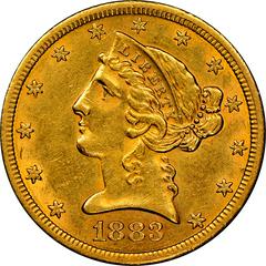 1883 CC Coins Liberty Head Half Eagle Prices