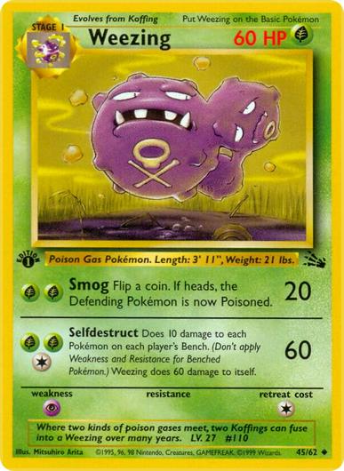 Weezing [1st Edition] #45 Cover Art