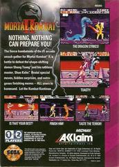 Mortal Kombat II - Back | Mortal Kombat II Sega Game Gear