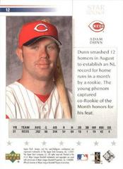 Card Back | Adam Dunn Baseball Cards 2002 Upper Deck