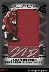 Jahan Dotson #SSR-JDO Football Cards 2022 Panini Black Sizeable Signatures Rookie Jersey Prices