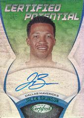 Jalen Brunson [Green] Basketball Cards 2018 Panini Certified Potential Autographs Prices