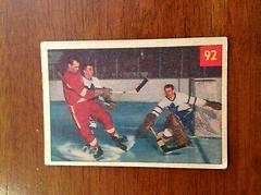Lum Stops Howe [With Help of Stewart's] Hockey Cards 1954 Parkhurst Prices