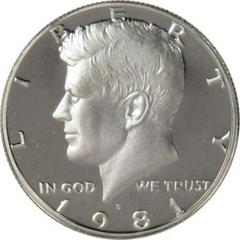 1981 S [TYPE 1 PROOF] Coins Kennedy Half Dollar Prices