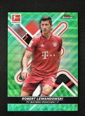 Robert Lewandowski [Green Wave] Soccer Cards 2021 Topps Finest Bundesliga Prices