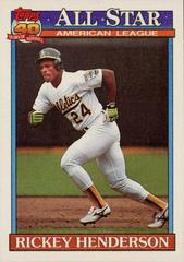 Rickey Henderson #391 Baseball Cards 1991 Topps Prices