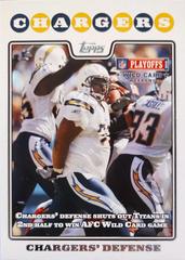 Chargers Defense [Postseason Highlights] #327 Football Cards 2008 Topps Prices