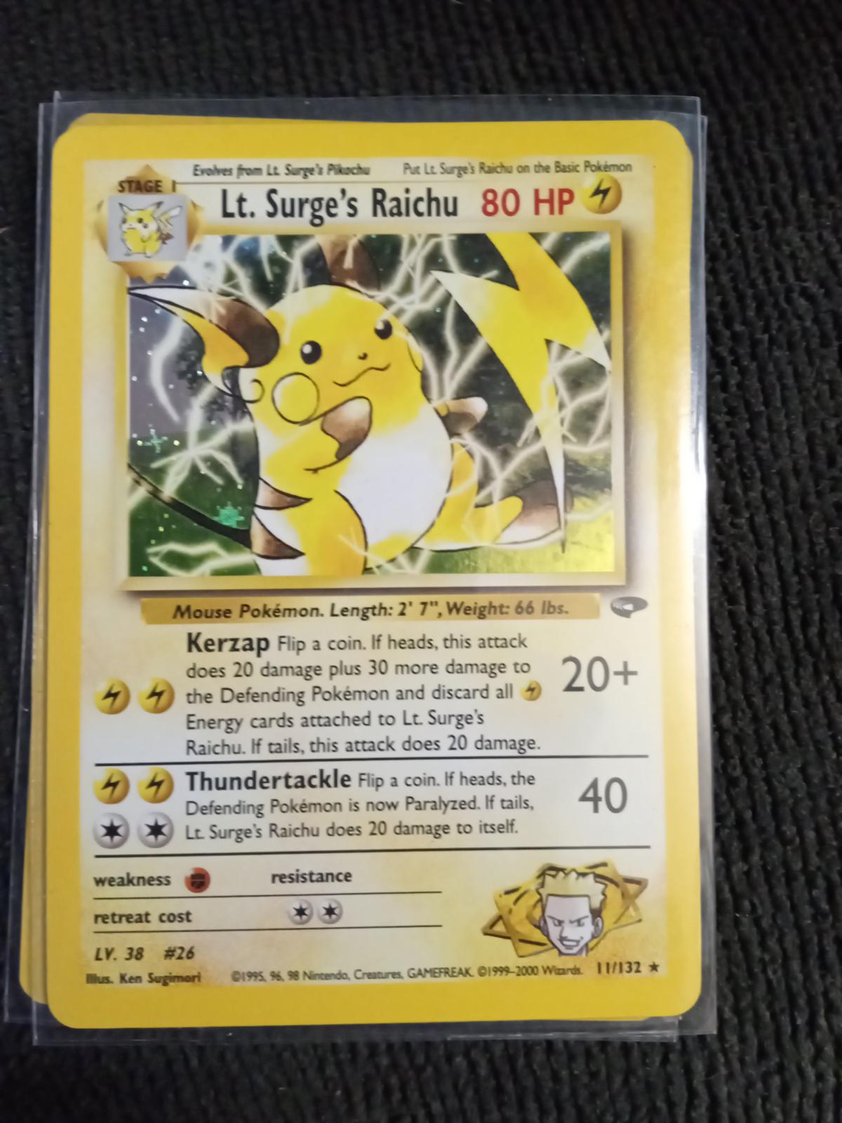 Lt Surge S Raichu Ungraded Pokemon Gym Challenge