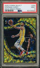 Stephen Curry [Gold Disco Prizm] #204 Basketball Cards 2020 Panini Select Prices