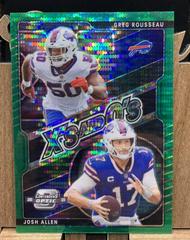 Greg Rousseau, Josh Allen [Green Pulsar] Football Cards 2021 Panini Contenders Optic Xs and Os Prices
