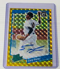 Eury Perez [Gold Vinyl] #RPS-EP Baseball Cards 2023 Panini Donruss Optic Rated Prospect Signatures Prices