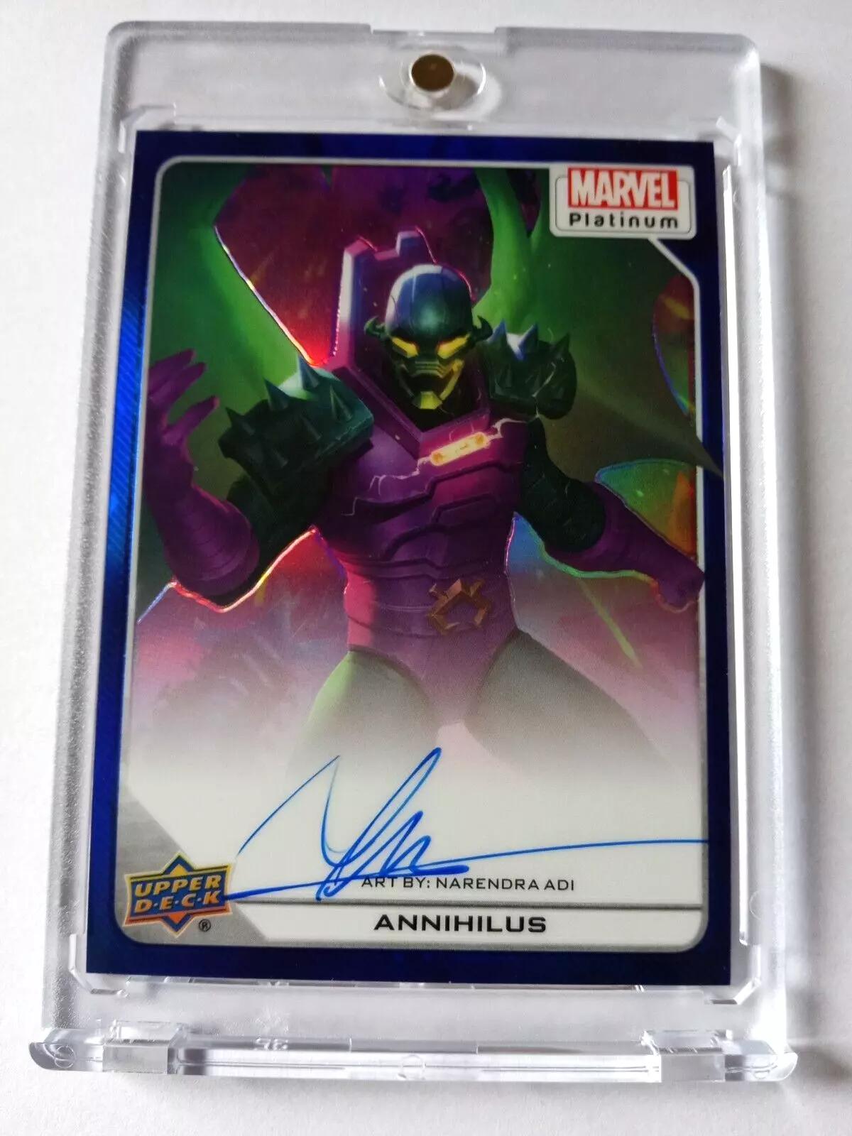 Annihilus [Artist Auto Blue Rainbow] #77 Marvel 2023 Upper Deck Platinum