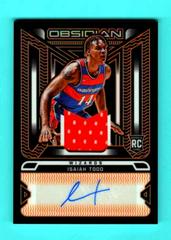 Isaiah Todd [Orange] Basketball Cards 2021 Panini Obsidian Rookie Jersey Ink Autographs Prices