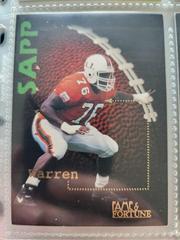Warren Sapp #84 Football Cards 1995 Sports Heroes Fame & Fortune Signature Rookies Prices