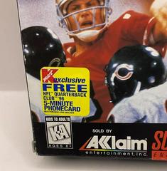 Close Up Kmart Sticker  | NFL Quarterback Club 96 [Kmart] Super Nintendo