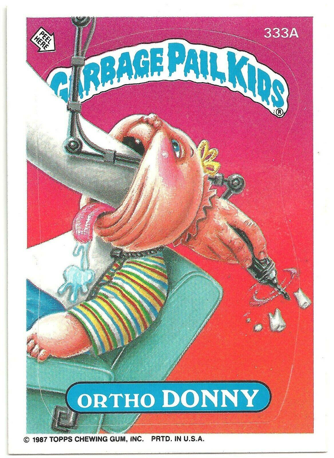 Ortho DONNY #333A 1987 Garbage Pail Kids