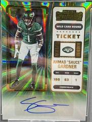 Ahmad 'Sauce' Gardner [Autograph Wild Card Ticket] Football Cards 2022 Panini Contenders Prices