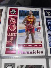Evan Mobley [Purple] Basketball Cards 2021 Panini Chronicles Draft Picks Prices