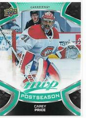 Carey Price #PS8 Hockey Cards 2021 Upper Deck MVP Postseason Prices