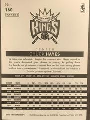 Back On Card | Chuck Hayes Basketball Cards 2013 Panini Hoops