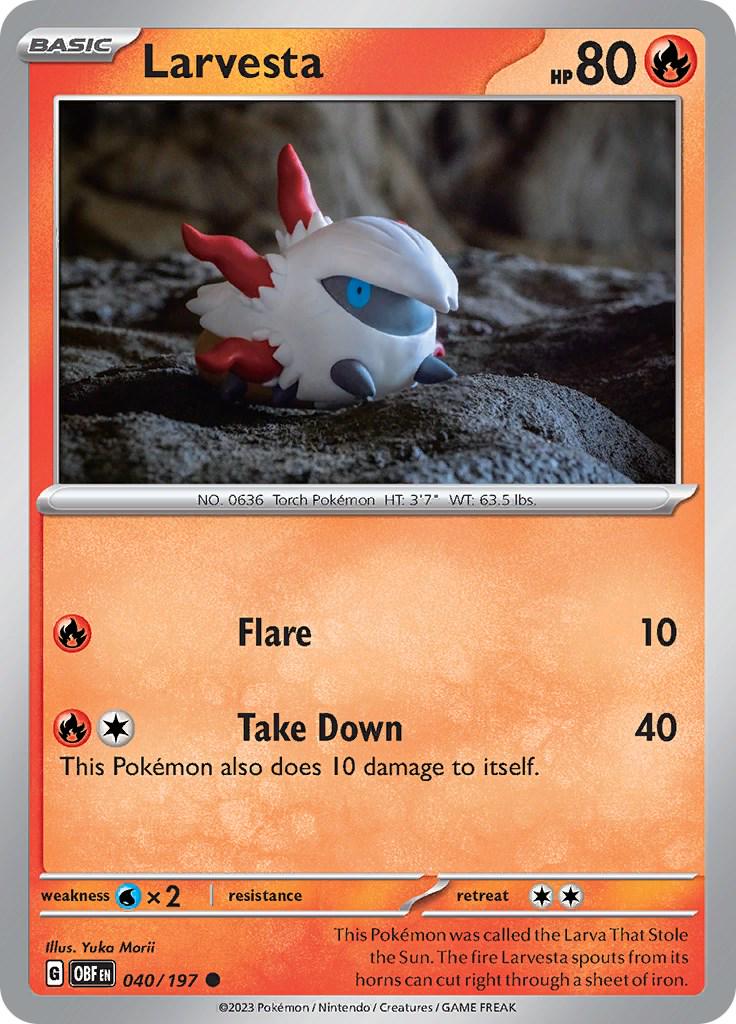 Larvesta #40 Pokemon Obsidian Flames