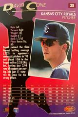 Rear | David Cone Baseball Cards 1994 Sportflics 2000