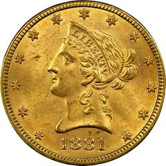 1881 [PROOF] Coins Liberty Head Gold Eagle Prices