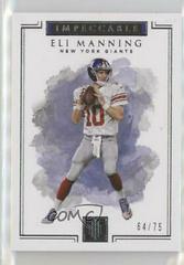 Eli Manning #3 Football Cards 2017 Panini Impeccable Prices