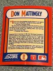 Don Mattingly Baseball Cards 1990 Score the MVP's Prices
