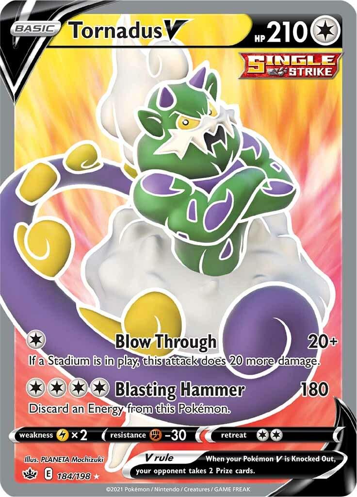 Tornadus V #184 Pokemon Chilling Reign