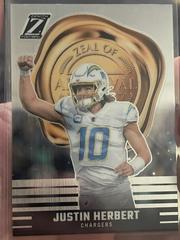 Justin Herbert #7 Football Cards 2023 Panini Zenith Zeal of Approval Prices