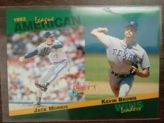 Jack Morris, Kevin Brown #85 Baseball Cards 1993 Score Select Stat Leaders Prices