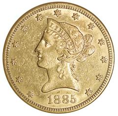 1885 [PROOF] Coins Liberty Head Gold Eagle Prices
