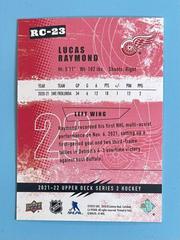 Back | Lucas Raymond [Red] Hockey Cards 2021 Upper Deck Rookie Class