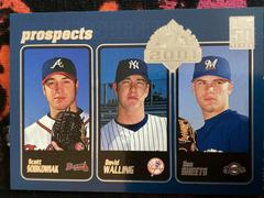 S. Sobkowiak/D. Walling/B. Sheets [Prospects] #153 Baseball Cards 2001 Topps Opening Day Prices