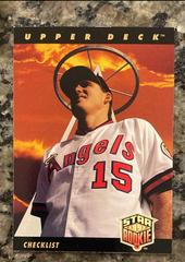 Star Rookie Checklist [Tim Salmon] #1 Baseball Cards 1993 Upper Deck Prices