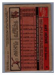 Back | Art Howe Baseball Cards 1981 Coca Cola