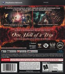 Back Of Game Case | Shadows of the Damned Playstation 3