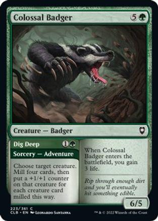 Colossal Badger #223 Magic Commander Legends: Battle for Baldur's Gate