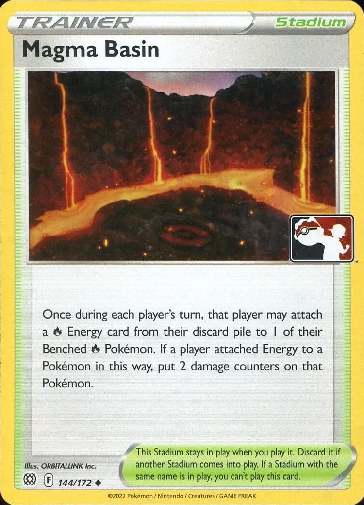 Magma Basin [Prize Pack] #144 Pokemon Brilliant Stars