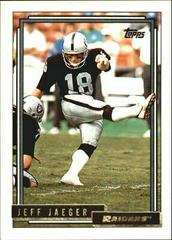 Jeff Jaeger #46 Football Cards 1992 Topps Gold Prices