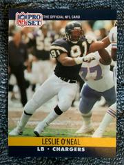 Leslie O'Neal [Correct Listed As LB Front and Back] Football Cards 1990 Pro Set Prices