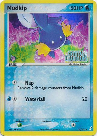 Mudkip [Reverse Holo] #58 Pokemon Crystal Guardians