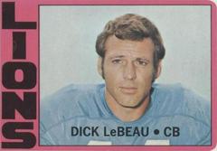 Dick LeBeau Football Cards 1972 Topps Prices