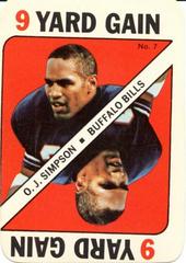 O.J. Simpson Football Cards 1971 Topps Game Cards Prices