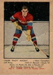 Calum MacKay #9 Hockey Cards 1951 Parkhurst Prices