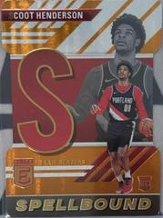Scoot Henderson [Orange Die-Cut] #15 Basketball Cards 2023 Donruss Elite Spellbound Prices